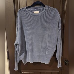Aerie Beyond Blue Crew Neck Sweater, Size L